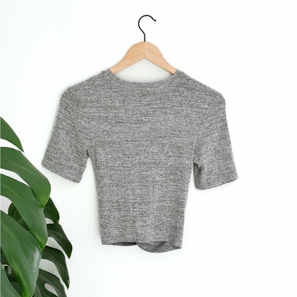 Aritzia - Wilfred Free Subah Tie Knot Knit Top Grey - Size XS - Picture 3 of 3
